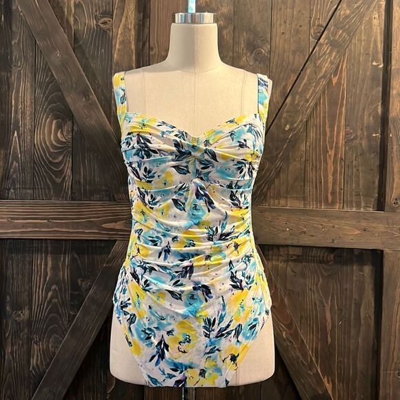 Nip Tuck Swimsuit One Piece Joanne Twist Multi Sz-10 - Picture 3 of 14